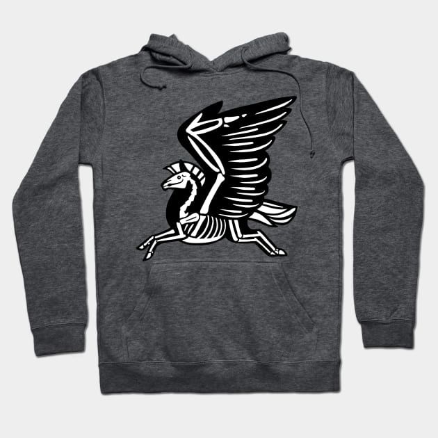 Skeleton Pegasus Hoodie by doodlebethel